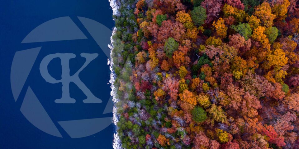 Aerial shot of Beaver Lake